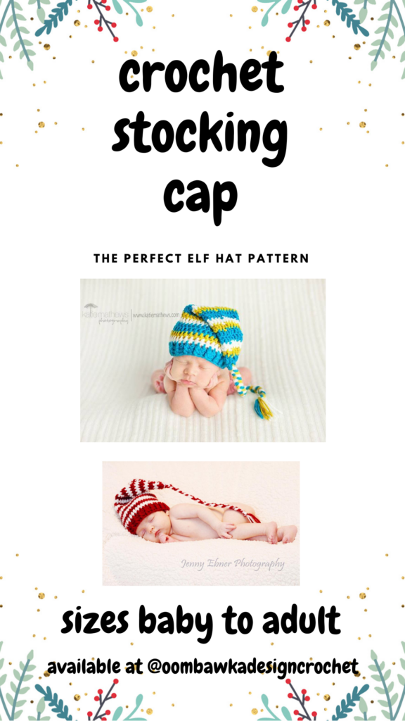 This Adorable Crochet Stocking Cap is the perfect holiday accessory for the whole family! You can do so much with this easy crochet stocking cap pattern. Switch up the colors to make a fun crochet elf hat, or add a pom pom for a festive Santa hat! Have fun crocheting this fun winter accessory.